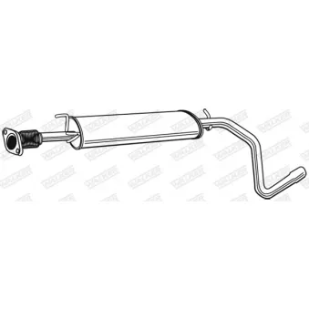 Silencieux central WALKER OEM 55189610