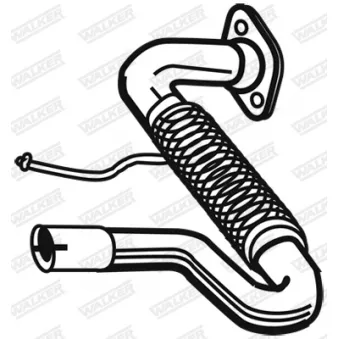 WALKER 21701 - Tuyau d'échappement