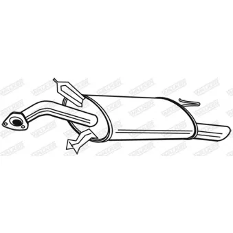 Silencieux arrière WALKER 22577