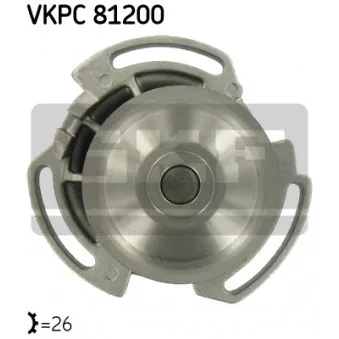 Pompe à eau SKF VKPC 81200 pour VOLKSWAGEN PASSAT 1.3 - 60cv