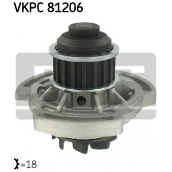 Pompe à eau SKF VKPC 81206 pour VOLKSWAGEN POLO 1.3 D - 45cv