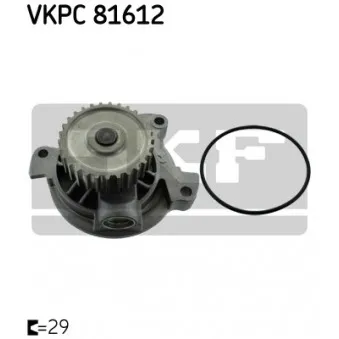 Pompe à eau SKF VKPC 81612 pour AUDI A6 S6 Turbo quattro - 230cv