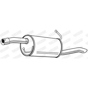 Silencieux arrière WALKER OEM 1334227