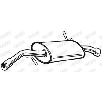 Silencieux arrière WALKER 23111