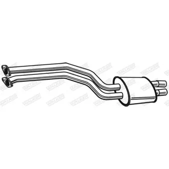 Silencieux avant WALKER 23306 pour BMW Série 5 525 i - 192cv