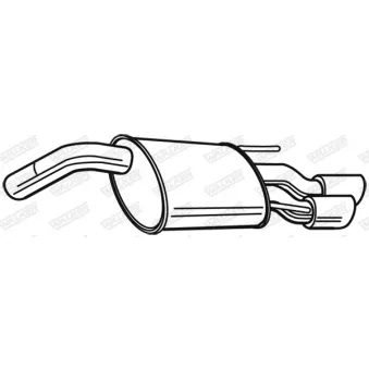 Silencieux arrière WALKER OEM 12765685