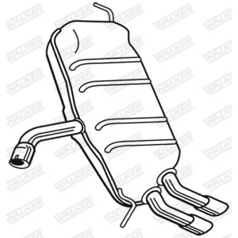 Silencieux arrière WALKER OEM 5L0253181G