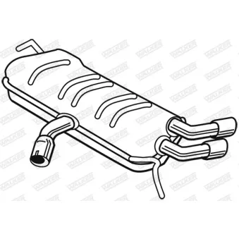 Silencieux arrière WALKER OEM 8P0253609