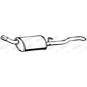 WALKER 70304 - Silencieux arrière