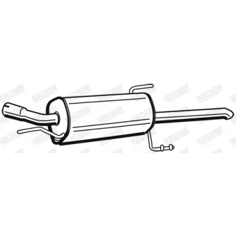 Silencieux arrière WALKER 72359