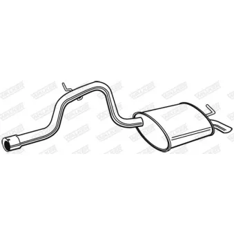 Silencieux arrière WALKER 72402 pour FORD MONDEO 1.8 i - 115cv