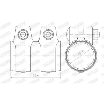 WALKER 80707 - Raccord de tuyau, système d'échappement