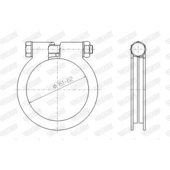 Pièce de serrage, échappement WALKER OEM 975261