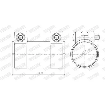 Raccord de tuyau, système d'échappement WALKER 86141