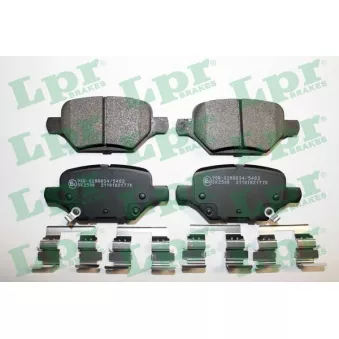 Jeu de 4 plaquettes de frein arrière LPR OEM 42539412