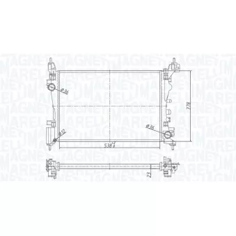 Radiateur, refroidissement du moteur MAGNETI MARELLI OEM 0K02215200A