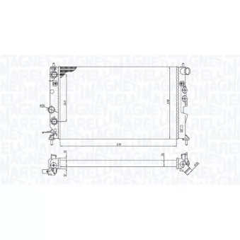 Radiateur, refroidissement du moteur MAGNETI MARELLI 350213190300 pour OPEL VECTRA 2.0 DI 16V - 82cv