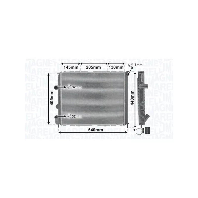 Radiateur, refroidissement du moteur MAGNETI MARELLI 350213989000 - Visuel 1