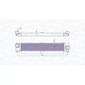 Intercooler, échangeur MAGNETI MARELLI OEM 1340763080