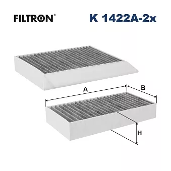 Filtre, air de l'habitacle FILTRON K 1422A-2x