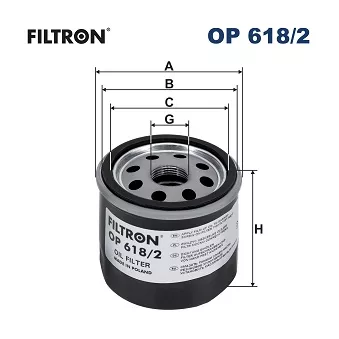 Filtre à huile FILTRON OP 618/2