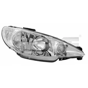 Projecteur principal TYC 20-6156-35-2 pour PEUGEOT 206 1.4 HDI - 68cv