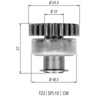 Pignon, démarreur MAGNETI MARELLI OEM F5BU11350AA