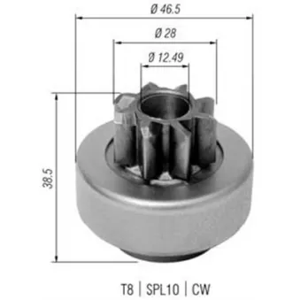 MAGNETI MARELLI 940113020345 - Embrayage à roue libre, démarreur