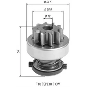 MAGNETI MARELLI 940113020397 - Embrayage à roue libre, démarreur