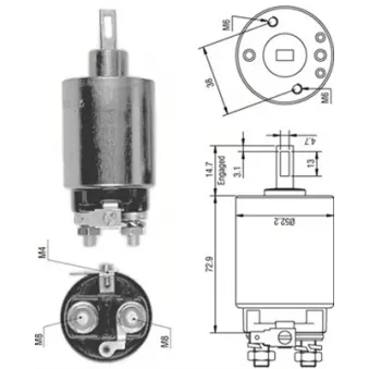 Contacteur, démarreur MAGNETI MARELLI OEM 213027003