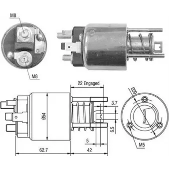 Contacteur, démarreur MAGNETI MARELLI OEM NAD101080