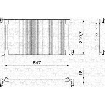 Condenseur, climatisation MAGNETI MARELLI 350203155000