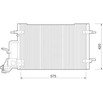 Condenseur, climatisation MAGNETI MARELLI 350203225000 pour MERCEDES-BENZ CLASSE C C 180 - 121cv