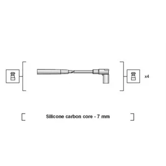 Kit de câbles d'allumage MAGNETI MARELLI OEM 21213717080