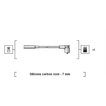 Kit de câbles d'allumage MAGNETI MARELLI 941318111241
