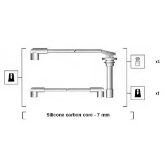 Kit de câbles d'allumage MAGNETI MARELLI OEM 2245071J26