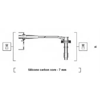 Kit de câbles d'allumage MAGNETI MARELLI OEM 7431275284