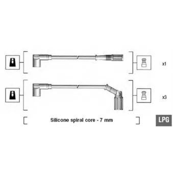 Kit de câbles d'allumage MAGNETI MARELLI OEM 7597831