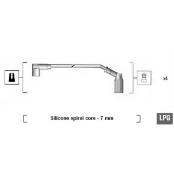 Kit de câbles d'allumage MAGNETI MARELLI OEM 7742005