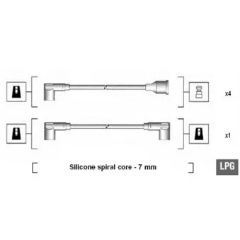 MAGNETI MARELLI 941095410587 - Kit de câbles d'allumage
