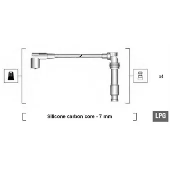 Kit de câbles d'allumage MAGNETI MARELLI OEM 1612505