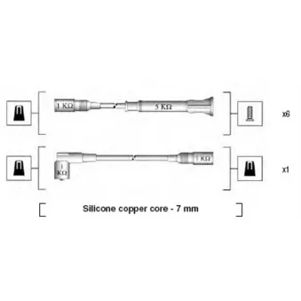 MAGNETI MARELLI 941075050547 - Kit de câbles d'allumage