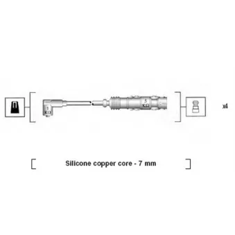MAGNETI MARELLI 941175240763 - Kit de câbles d'allumage