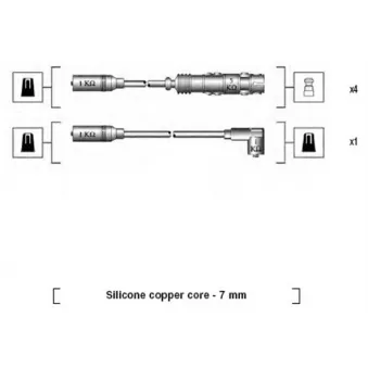 Kit de câbles d'allumage MAGNETI MARELLI OEM 037905483C