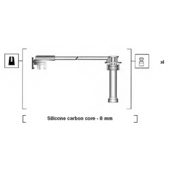 Kit de câbles d'allumage MAGNETI MARELLI OEM A950X12280LB