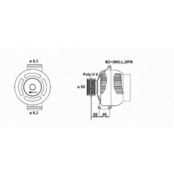 Alternateur MAGNETI MARELLI OEM 7700421477