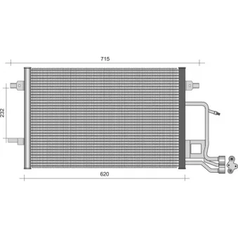 Condenseur, climatisation MAGNETI MARELLI 350203362000 pour VOLKSWAGEN PASSAT 2.5 TDI - 150cv