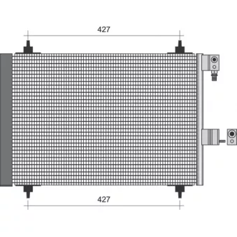 Condenseur, climatisation MAGNETI MARELLI 350203365000 pour PEUGEOT PARTNER 1.1 - 60cv