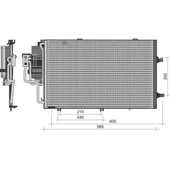 Condenseur, climatisation MAGNETI MARELLI 350203351000 pour OPEL CORSA 1.2 - 75cv