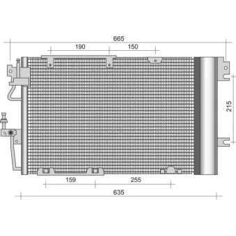 Condenseur, climatisation MAGNETI MARELLI 350203258000 pour OPEL ASTRA 1.6 Turbo - 180cv